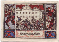 Нотгельд Арнштадта. 50 пфеннигов. 1921 год, Веймарская республика (Германия). (Вар. III) 