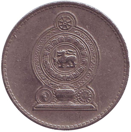 Монета 2 рупии. 1984 год, Шри-Ланка. Из обращения.