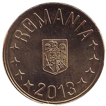 Монета 1 бан. 2013 год, Румыния. UNC. Монета 1 бан. 2013 год, Румыния. UNC.