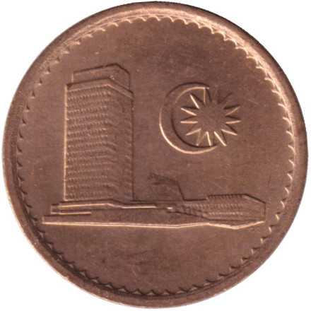 Монета 1 сен. 1970 год, Малайзия.