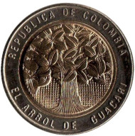 Монета 500 песо. 2006 год, Колумбия. Цветущее дерево гуакари. Монета 500 песо. 2006 год, Колумбия. Цветущее дерево гуакари.