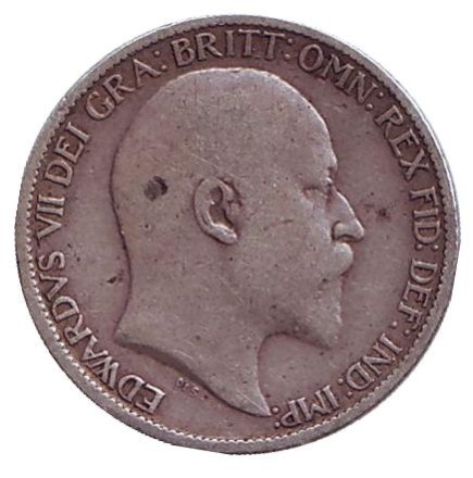 Монета 6 пенсов. 1905 год, Великобритания. Монета 6 пенсов. 1905 год, Великобритания.