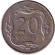 Монета 20 грошей. 2011 год, Польша. Монета 20 грошей. 2011 год, Польша.