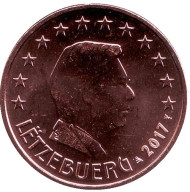 Монета 5 центов. 2017 год, Люксембург. Монета 5 центов. 2017 год, Люксембург.