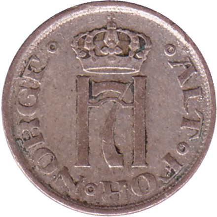 Монета 10 эре. 1917 год, Норвегия. Монета 10 эре. 1917 год, Норвегия.