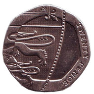 Монета 20 пенсов. 2014 год, Великобритания. Монета 20 пенсов. 2014 год, Великобритания.