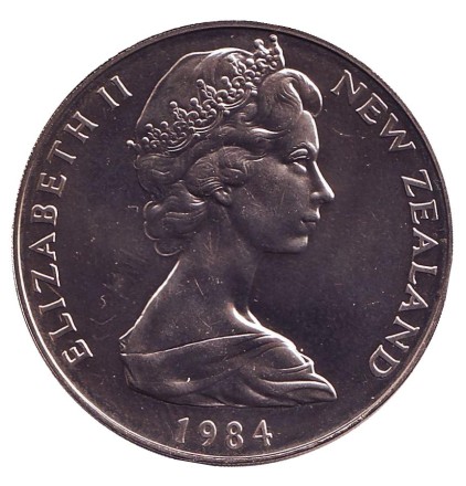 Монета 1 доллар. 1984 год, Новая Зеландия. Чёрный Робин. Монета 1 доллар. 1984 год, Новая Зеландия. Чёрный Робин.
