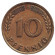 Монета 10 пфеннигов. 1949 год (G), ФРГ. Дубовые листья. Монета 10 пфеннигов. 1949 год (G), ФРГ. Дубовые листья.