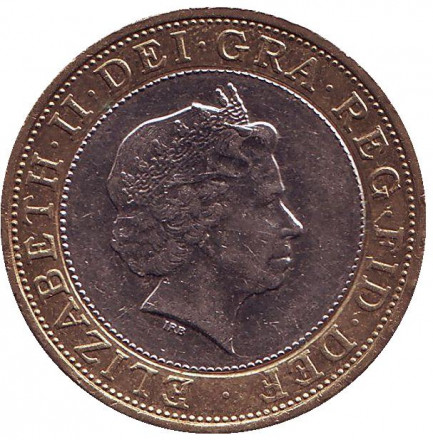 Монета 2 фунта. 2007 год, Великобритания. Трехсотлетие "Акта Объединения" Англии и Шотландии. Монета 2 фунта. 2007 год, Великобритания. Трехсотлетие "Акта Объединения" Англии и Шотландии.