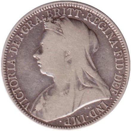 Монета 1 флорин (2 шиллинга). 1901 год, Великобритания. Монета 1 флорин (2 шиллинга). 1901 год, Великобритания.