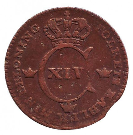 Монета 1/4 скиллинга. 1829 год, Швеция. Монета 1/4 скиллинга. 1829 год, Швеция.