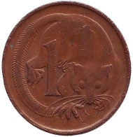 Монета 1 цент, 1972 год, Австралия. Карликовый летучий кускус. Монета 1 цент, 1972 год, Австралия. Карликовый летучий кускус.