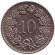 Монета 10 раппенов. 1984 год, Швейцария.