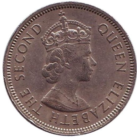 Монета 50 центов, 1967 год, Гонконг. Монета 50 центов, 1967 год, Гонконг.