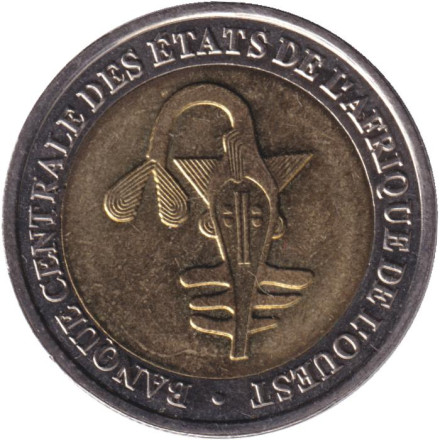 Монета 200 франков. 2010 год, Западная Африка. Монета 200 франков. 2010 год, Западная Африка.