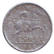 Монета 5 сентимо. 1945 год, Испания. Монета 5 сентимо. 1945 год, Испания.