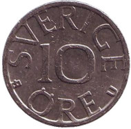 Монета 10 эре. 1985 год, Швеция. Монета 10 эре. 1985 год, Швеция.