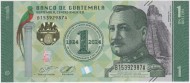 Банкнота 1 кетцаль. 2023 год, Гватемала. 100 лет кетцалю. Банкнота 1 кетцаль. 2023 год, Гватемала. 100 лет кетцалю.