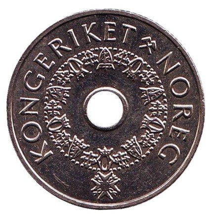 Монета 5 крон. 2012 год, Норвегия. Монета 5 крон. 2012 год, Норвегия.