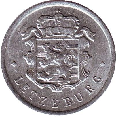 Монета 25 сантимов. 1967 год, Люксембург. Монета 25 сантимов. 1967 год, Люксембург.