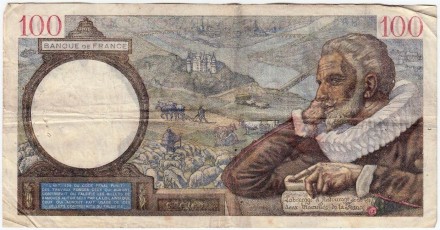 Банкнота 100 франков. 1940 год, Франция. Банкнота 100 франков. 1940 год, Франция.
