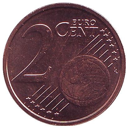 Монета 2 цента. 2015 год, Нидерланды. Монета 2 цента. 2015 год, Нидерланды.