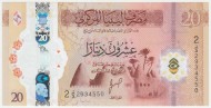Банкнота 20 динаров. 2025 год, Ливия. Тип W87. Банкнота 20 динаров. 2025 год, Ливия. Тип W87.