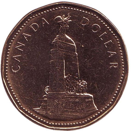 Монета 1 доллар. 1994 год, Канада. UNC. Национальный мемориал.