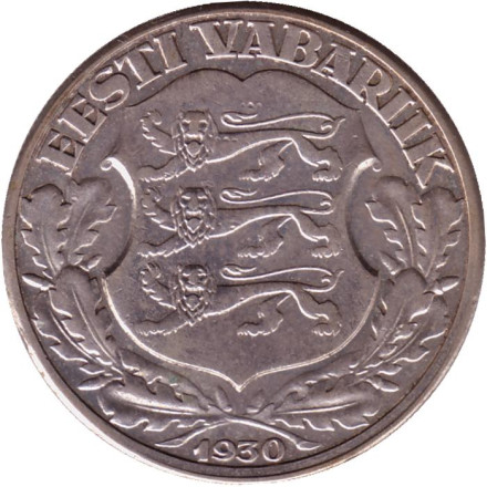 Монета 2 кроны, 1930 год, Эстония. Замок Тоомпеа (Toompea) в Таллине. Монета 2 кроны, 1930 год, Эстония. Замок Тоомпеа (Toompea) в Таллине.