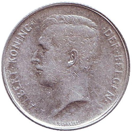 Монета 1 франк. 1912 год, Бельгия. (Der Belgen) Монета 1 франк. 1912 год, Бельгия. (Der Belgen)