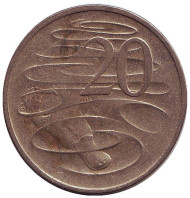 Монета 20 центов. 2005 год, Австралия. Утконос. Монета 20 центов. 2005 год, Австралия. Утконос.