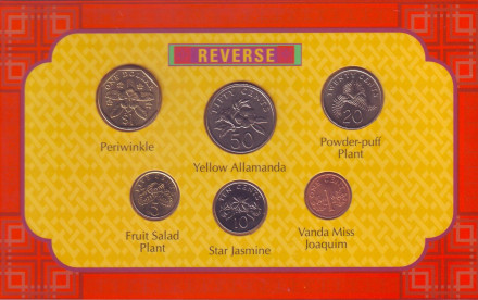 Банковский набор монет Сингапура (7 шт.) в альбоме. 1997 год. Банковский набор монет Сингапура (7 шт.) в альбоме. 1997 год.