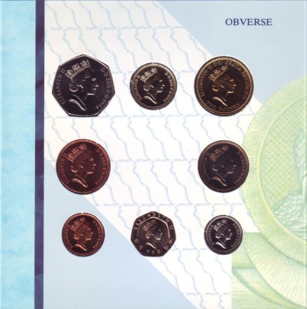 Годовой набор монет Великобритании в буклете 1994 года. (8 шт).