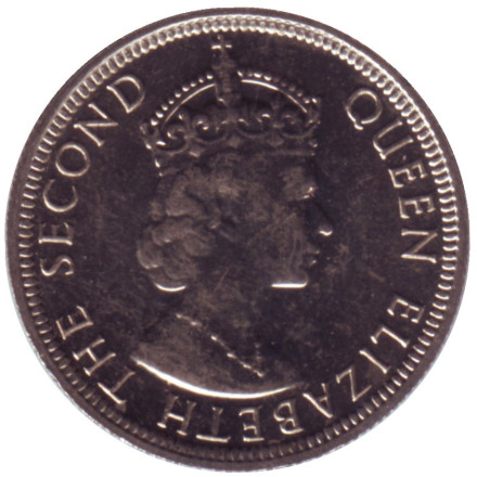 Монета 1/4 рупии. 1978 год, Маврикий. UNC.