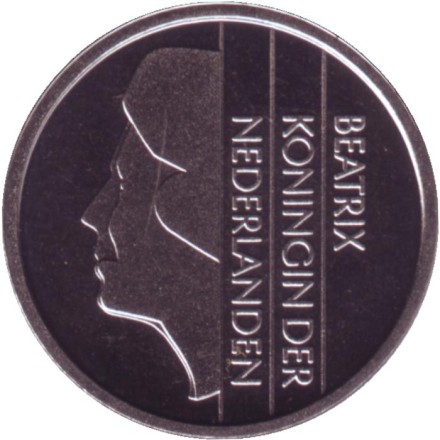 Монета 25 центов. 1996 год, Нидерланды. BU.