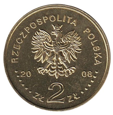 Монета 2 злотых, 2008 год, Польша. 10 лет со дня смерти Збигнева Херберта. Монета 2 злотых, 2008 год, Польша. 10 лет со дня смерти Збигнева Херберта.