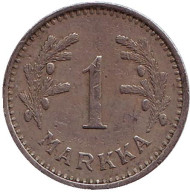 Монета 1 марка. 1939 год, Финляндия. Монета 1 марка. 1939 год, Финляндия.