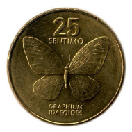Монета 25 сентимо. 1994 год, Филиппины. Бабочка.
