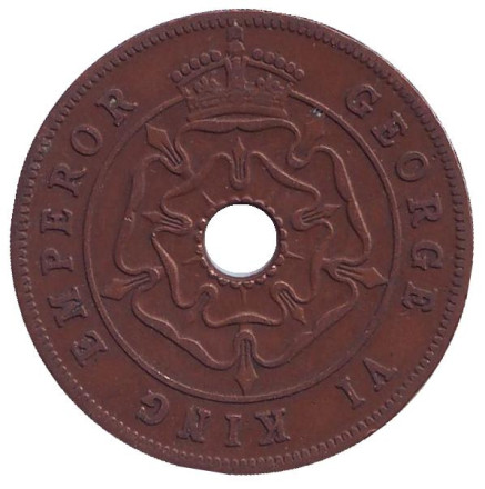 Монета 1 пенни. 1947 год, Южная Родезия.