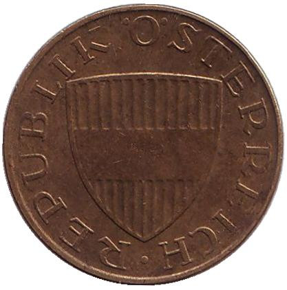 Монета 50 грошей. 1973 год, Австрия.