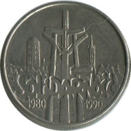Монета 10-летие солидарности. 10 000 злотых, 1990 год, Польша. Монета 10-летие солидарности. 10 000 злотых, 1990 год, Польша.