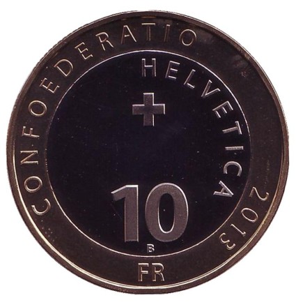 Монета 10 франков. 2013 год, Швейцария. Праздник Сильвестрклаузен.