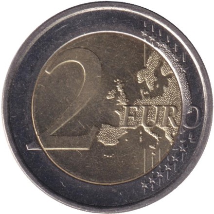 Монета 2 евро. 2014 год, Финляндия. 100 лет со дня рождения Туве Янссон. Монета 2 евро. 2014 год, Финляндия. 100 лет со дня рождения Туве Янссон.