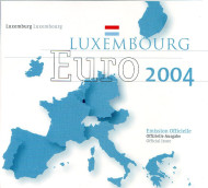 Набор монет евро в буклете (9 шт.), 2004 год, Люксембург. Набор монет евро в буклете (9 шт.), 2004 год, Люксембург.