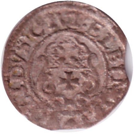 Монета 1 солид. Польша. Густав II Адольф. 1626-1632 гг. Шведская оккупация Эльбинга.