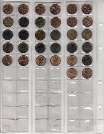 Набор монет номиналами 1, 5, 10, 50 копеек по неофициальному каталогу разновидностей Сташкина. 1997-2013 гг., Россия. Набор монет номиналами 1, 5, 10, 50 копеек по неофициальному каталогу разновидностей Сташкина. 1997-2013 гг., Россия.