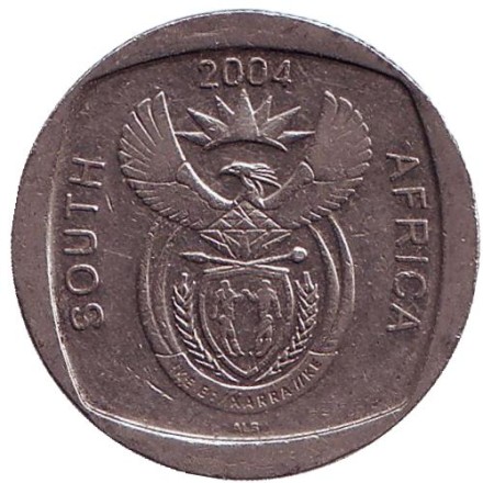 Монета 2 ранда. 2004 год, ЮАР. 10 лет первым всеобщим выборам. Монета 2 ранда. 2004 год, ЮАР. 10 лет первым всеобщим выборам.