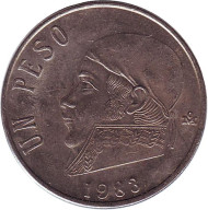 Монета 1 песо. 1983 год, Мексика. Хосе Мария Морелос.