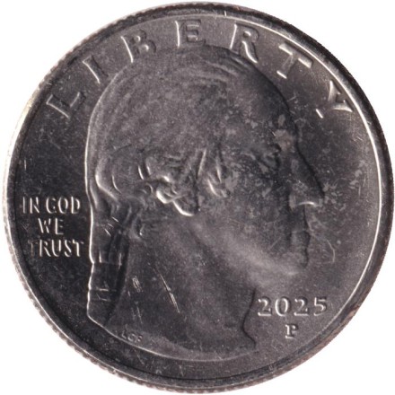 Монета 25 центов. 2025 год (P), США. Доктор Вера Рубин. Серия "Американские женщины". Монета 25 центов. 2025 год (P), США. Доктор Вера Рубин. Серия "Американские женщины".