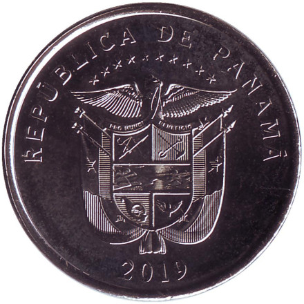 Монета 5 сентесимо. 2019 год, Панама. Сара Сотильо.